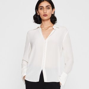 NWOT Club Monaco white silk “Helek” shirt